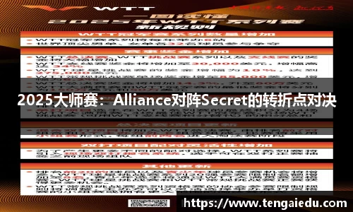 2025大师赛：Alliance对阵Secret的转折点对决